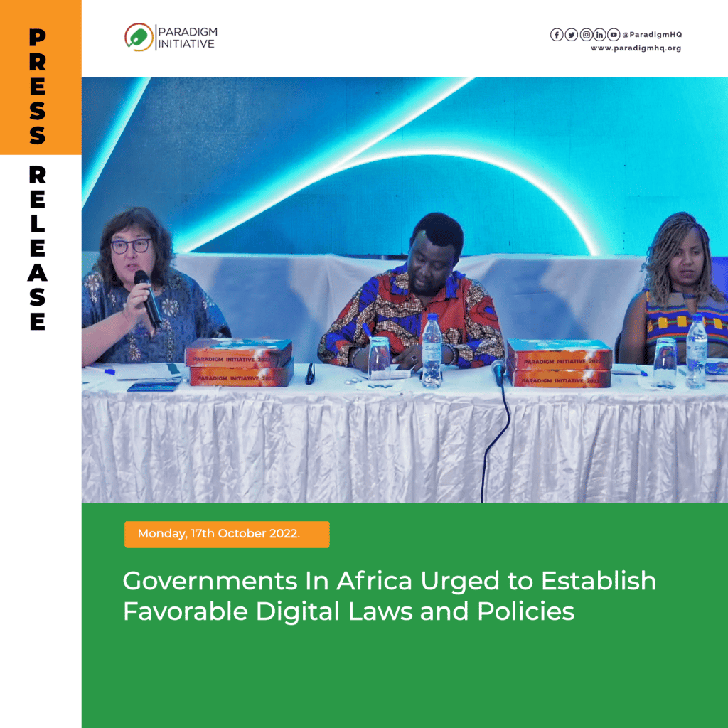 Mr. 'Gbenga Sesan (centre), Paradigm Initiative Executive Director, Ms. Anriette Esterhuysen, Executive Director of Association for Progressive Communications (APC) and Ms. Thobekile Matimbe, Paradigm Initiative's Partnerships and Engagements Manager