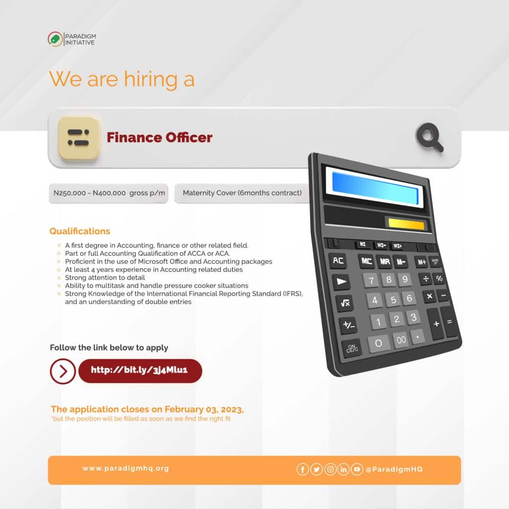 Vacancy Announcement - Maternity Cover - Finance