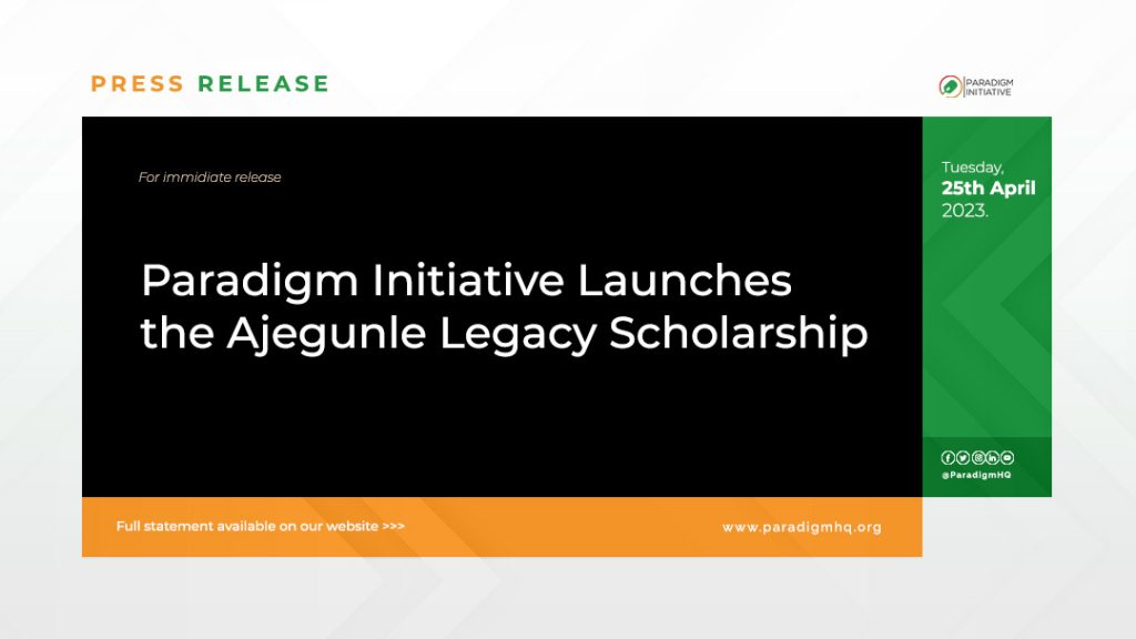 Paradigm Initiative Launches the Ajegunle Legacy Scholarship