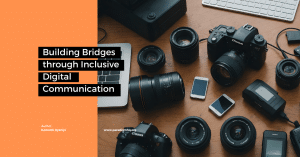 AI generated image of multiple digital devices littered on a table