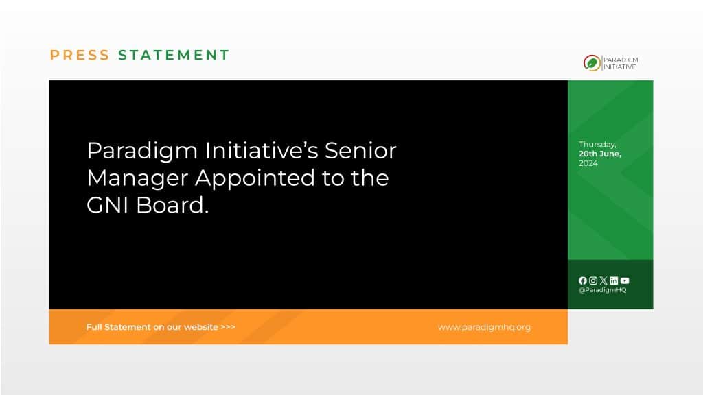 Paradigm Initiative’s Senior Manager Appointed to the GNI Board