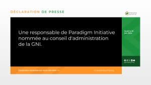 Une responsable de Paradigm Initiative nommée au conseil d’administration de la GNI