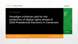 Paradigm Initiative calls for the protection of digital rights ahead of 2025 Presidential Elections in Cameroon