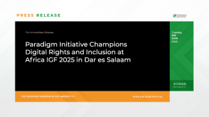 Press Release: Paradigm Initiative Champions Digital Rights and Inclusion at Africa IGF 2025 in Dar es Salaam