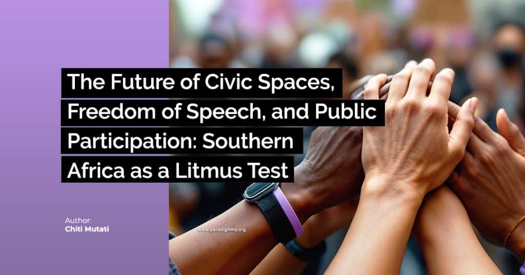 The Future of Civic Spaces, Freedom of Speech, and Public Participation: Lessons From Southern Africa